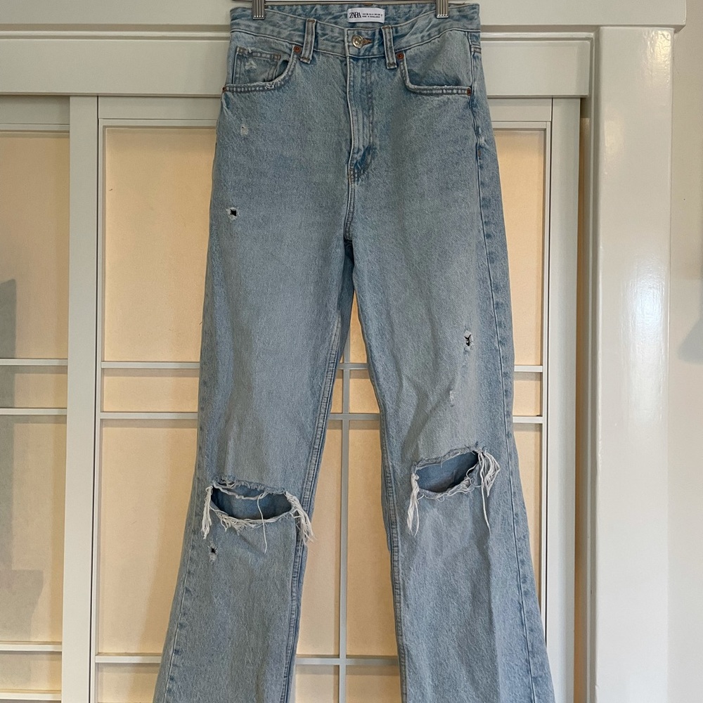 Zara High Waisted Wide Leg Jean